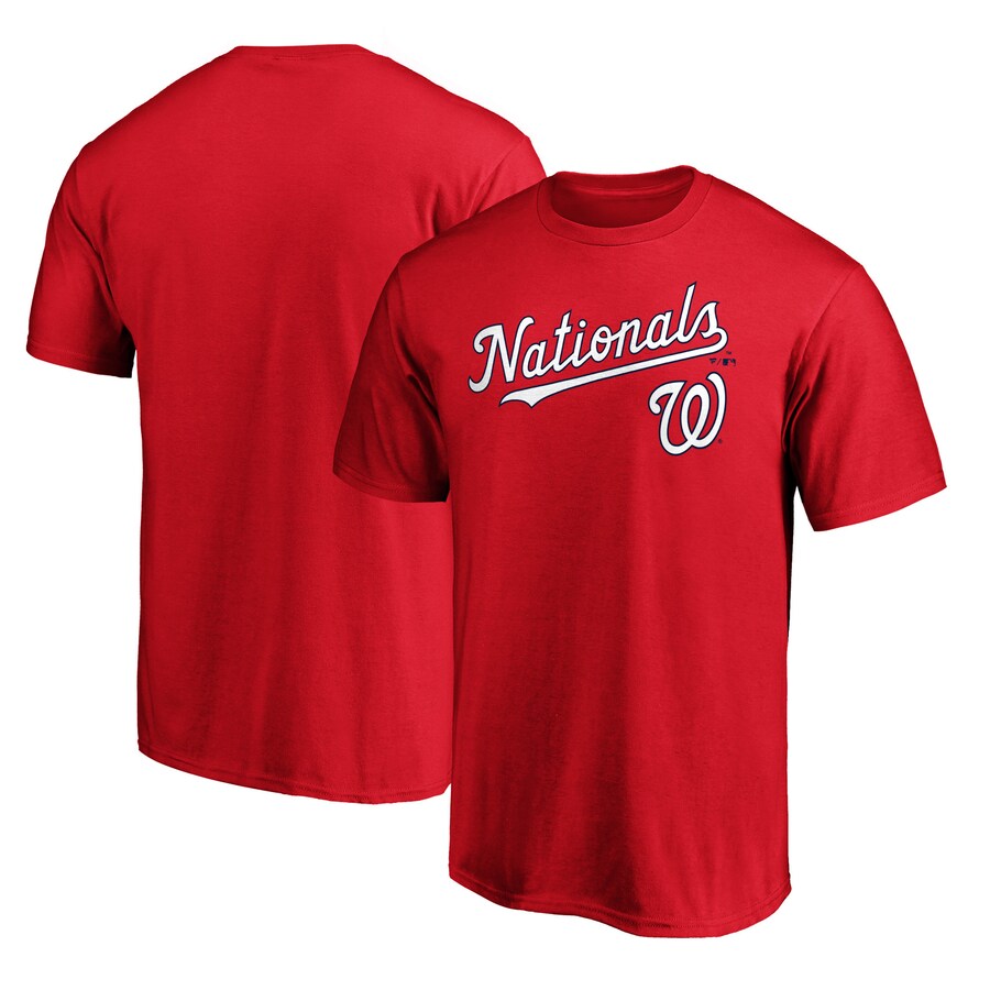 Men's Washington Nationals Red Team Lockup T-Shirt - U-jersey