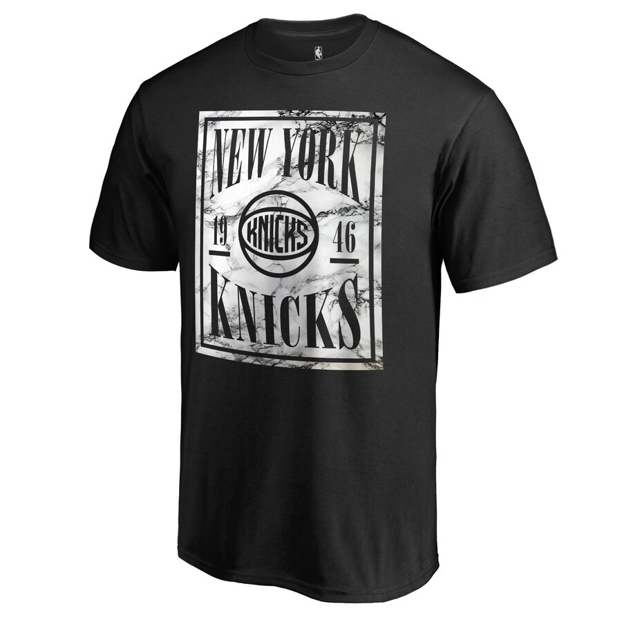Men's New York Knicks Black Court Vision T-Shirt - U-jersey
