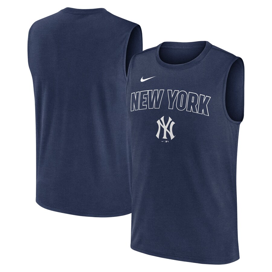 Men's New York Yankees Nike Navy Knockout Performance Muscle Tank Top - U-jersey