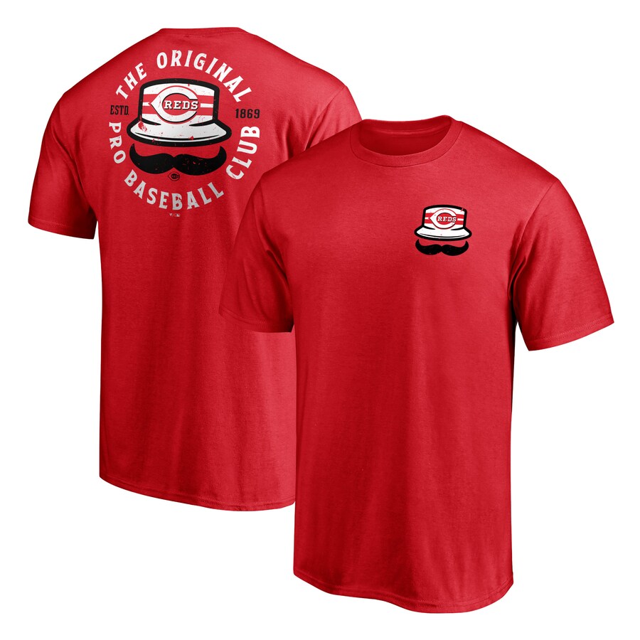 Men's Cincinnati Reds Red Hometown Collection Stache T-Shirt - U-jersey