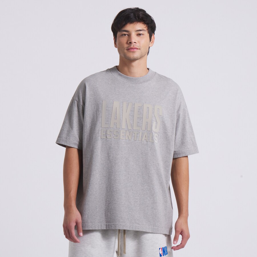 Unisex Los Angeles Lakers Fear of God Gray NBA x ESSENTIALS T-Shirt - U-jersey