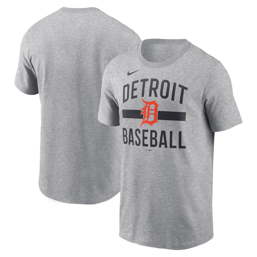 Men's Detroit Tigers Nike Heather Gray Arched T-Shirt - U-jersey