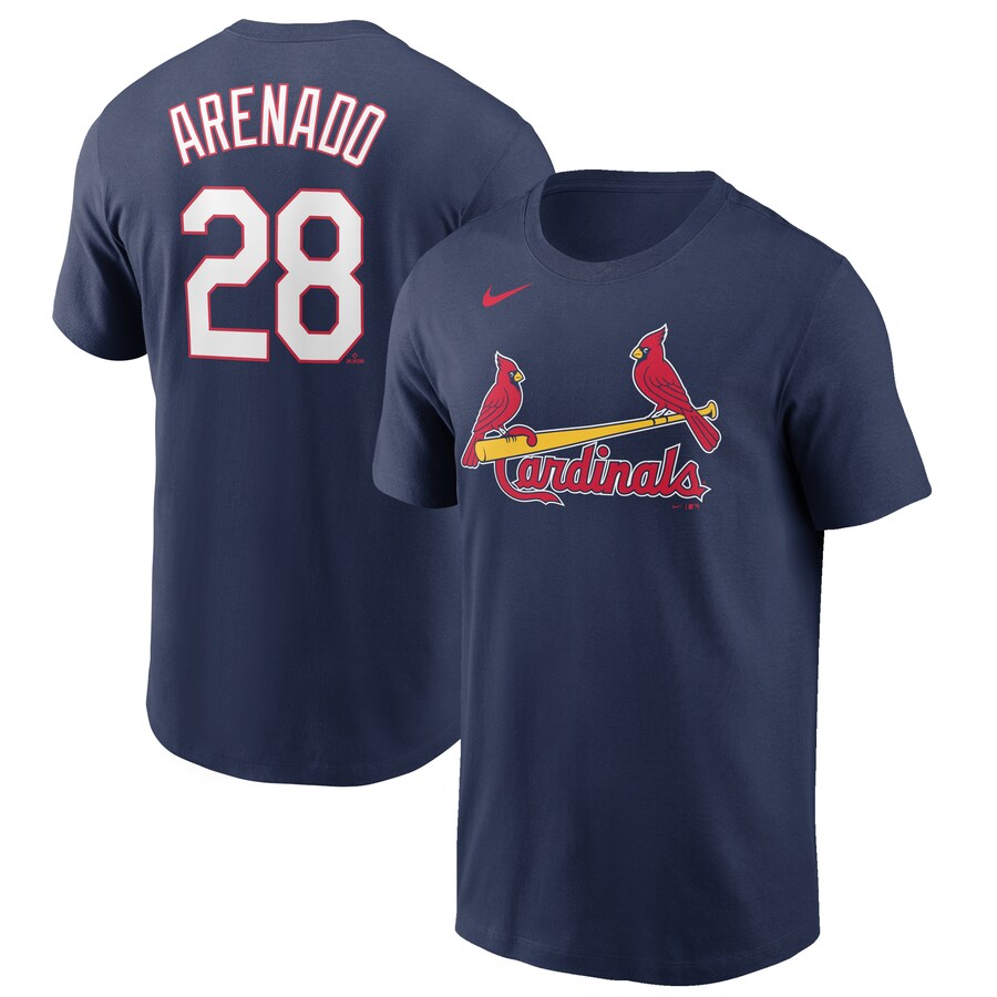 Men's St. Louis Cardinals Nolan Arenado Nike Navy Name & Number T-Shirt - U-jersey