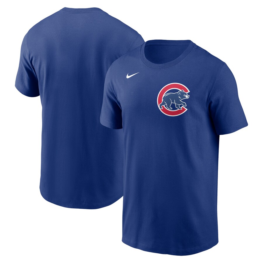 Men's Chicago Cubs Nike Royal Fuse Wordmark T-Shirt - U-jersey