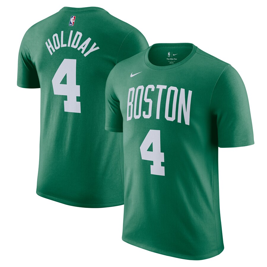 Men's Boston Celtics Jrue Holiday Nike Kelly Green Icon Edition Name & Number T-Shirt - U-jersey