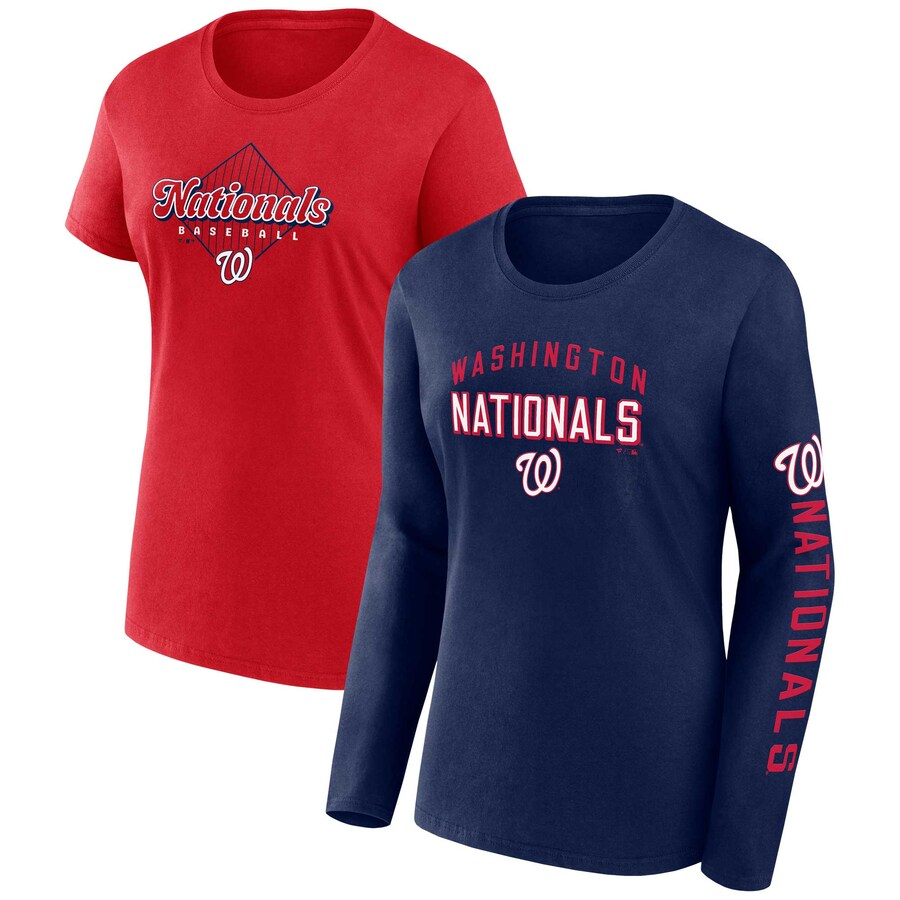 Women's Washington Nationals Fanatics Navy/Red T-Shirt Combo Pack - U-jersey