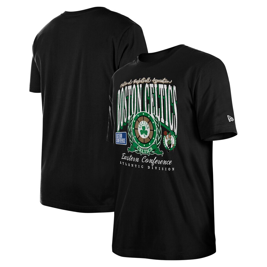 Unisex Boston Celtics  New Era Black Oversized Essentials Boxy T-Shirt - U-jersey