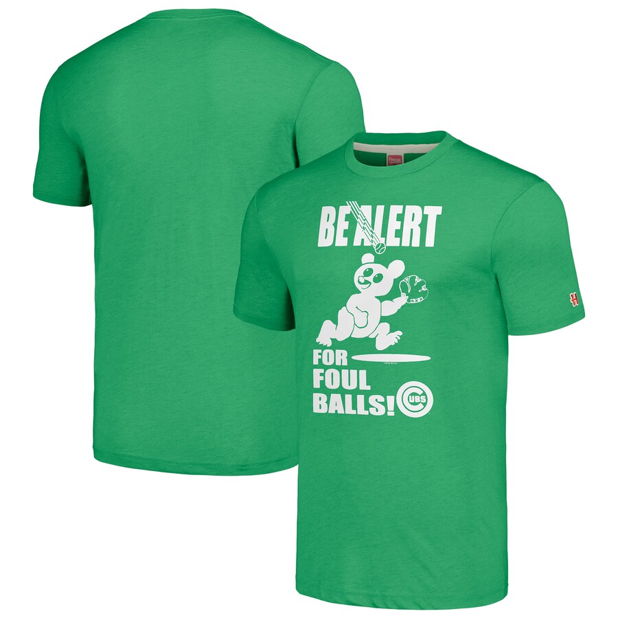 Men's Chicago Cubs Homage Green Hyper Local Tri-Blend T-Shirt - U-jersey