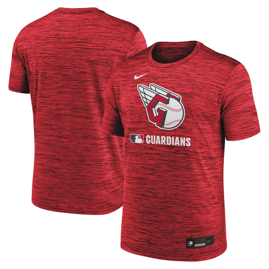 Men's Cleveland Guardians Nike Red Authentic Collection Velocity Performance Practice T-Shirt - U-jersey