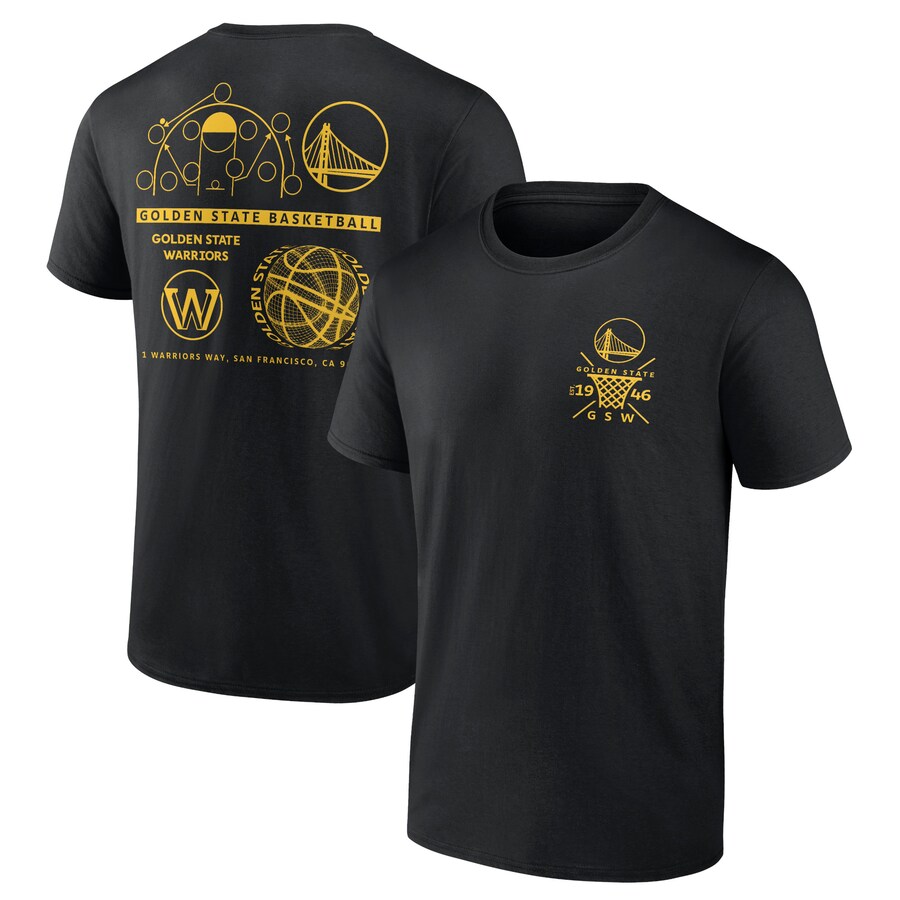 Men's Golden State Warriors  Black Street Collective T-Shirt - U-jersey