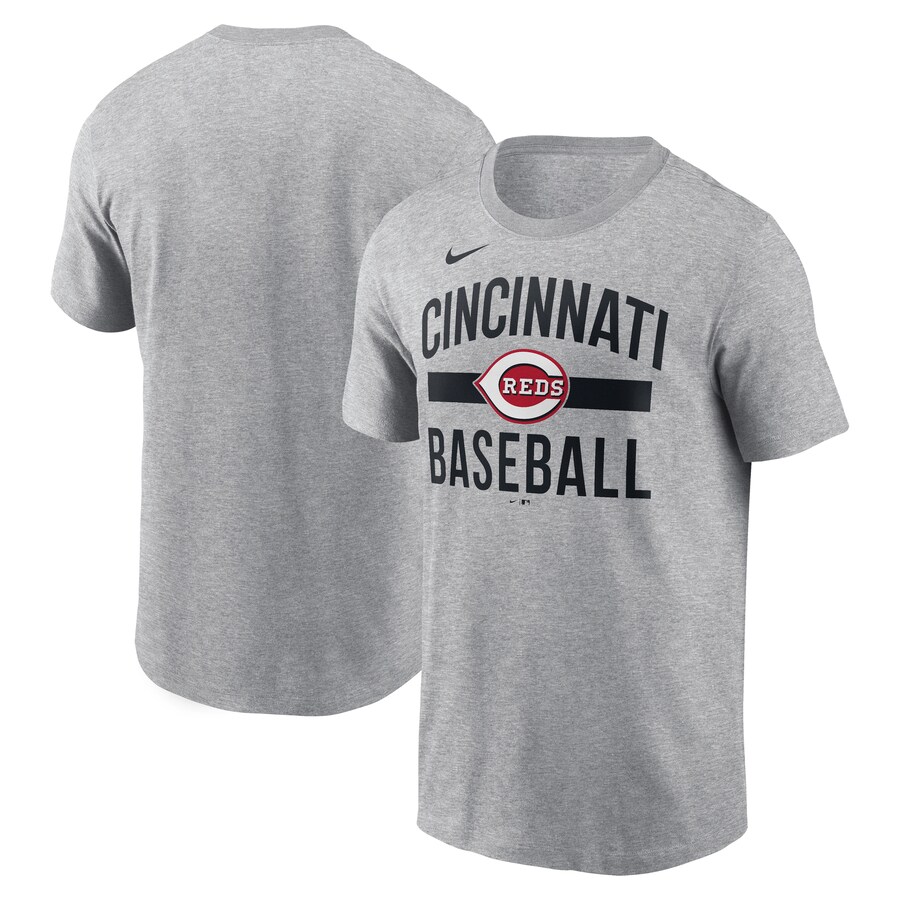 Men's Cincinnati Reds Nike Heather Gray Arched T-Shirt - U-jersey