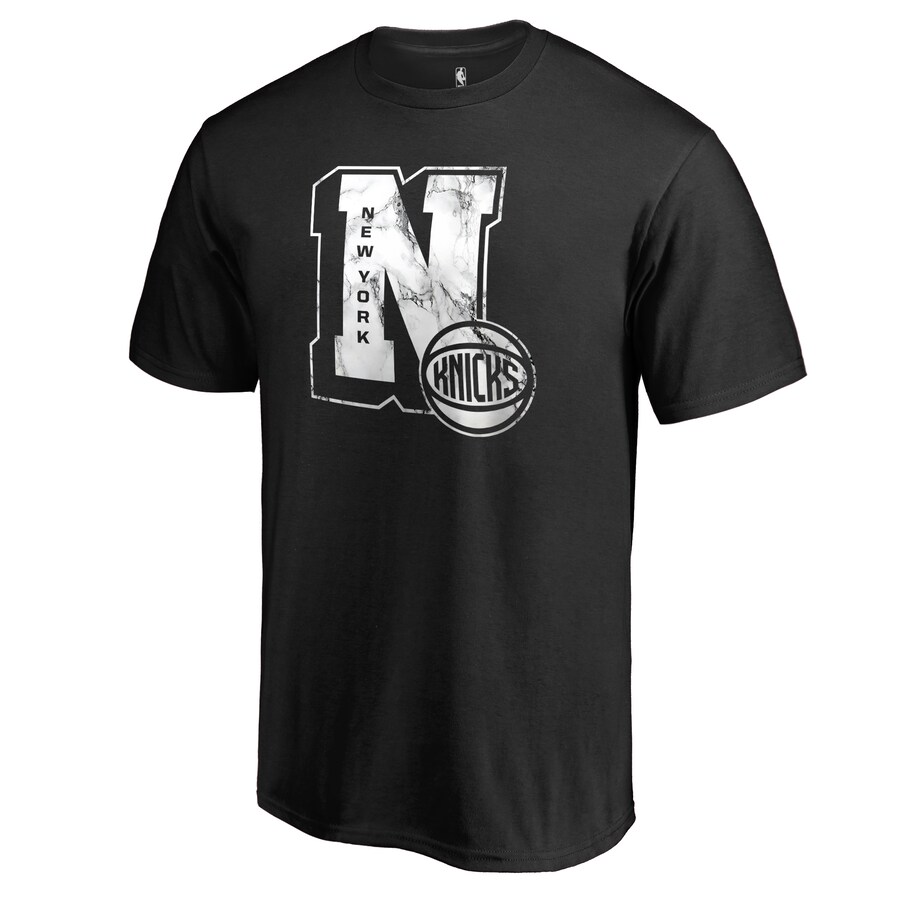 Men's New York Knicks Black Letterman T-Shirt - U-jersey