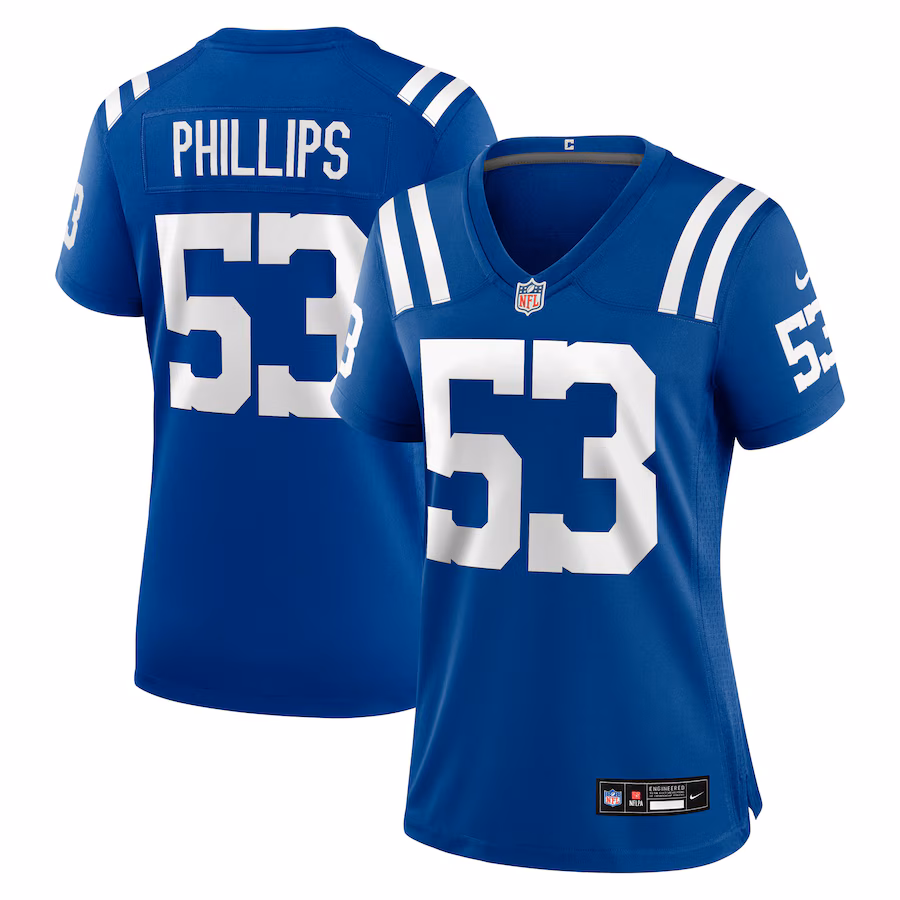 Women's Indianapolis Colts Jacob Phillips Nike Royal Team Game Jersey - U-jersey