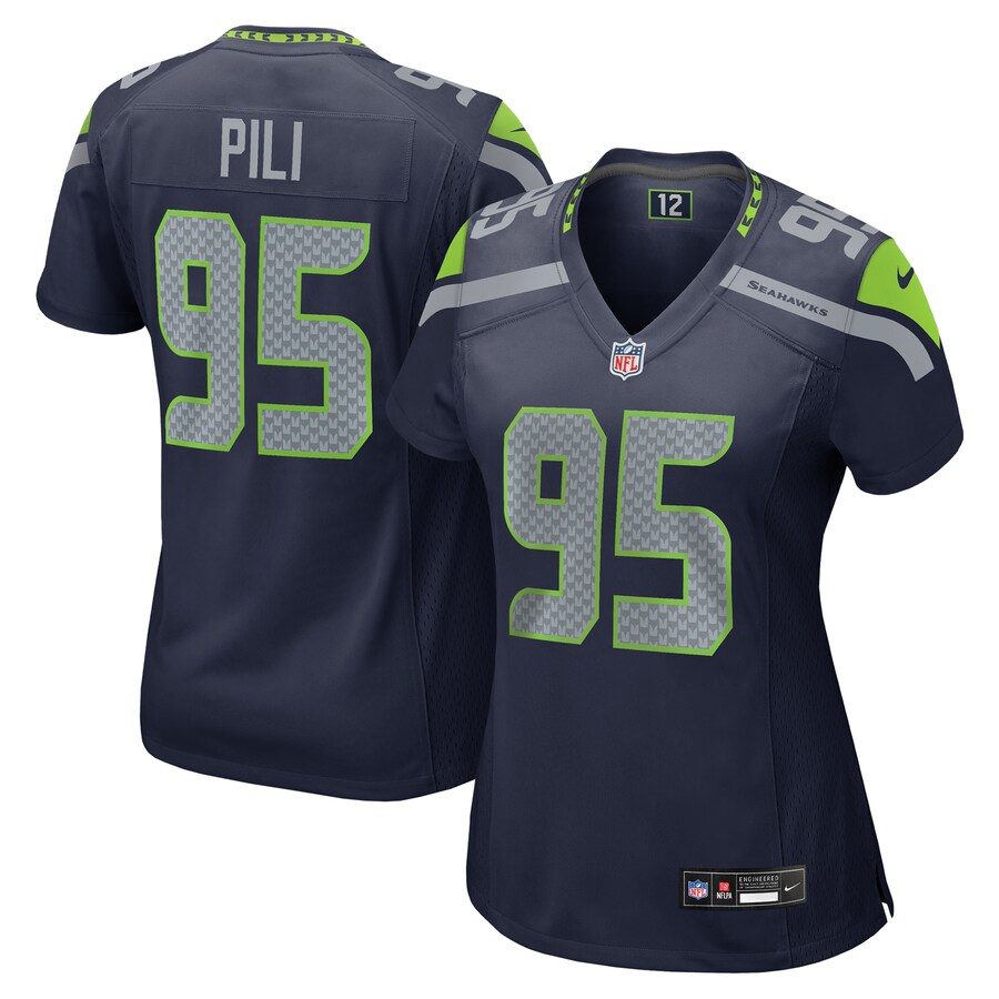 Women's Seattle Seahawks Brandon Pili Nike College Navy Team Game Jersey - U-jersey