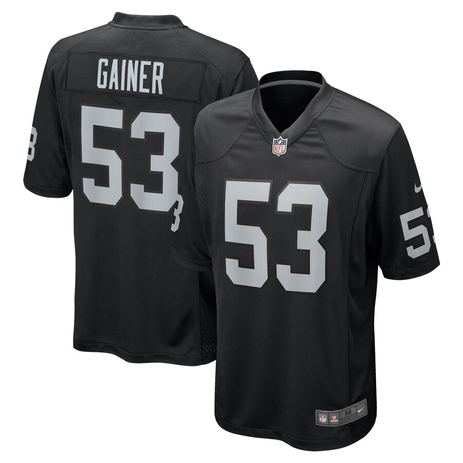 Men's Las Vegas Raiders Amari Gainer Nike Black Team Game Jersey - U-jersey