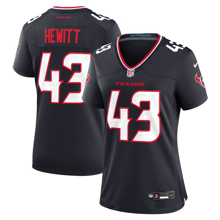 Women's Houston Texans Neville Hewitt Nike Navy Team Game Jersey - U-jersey