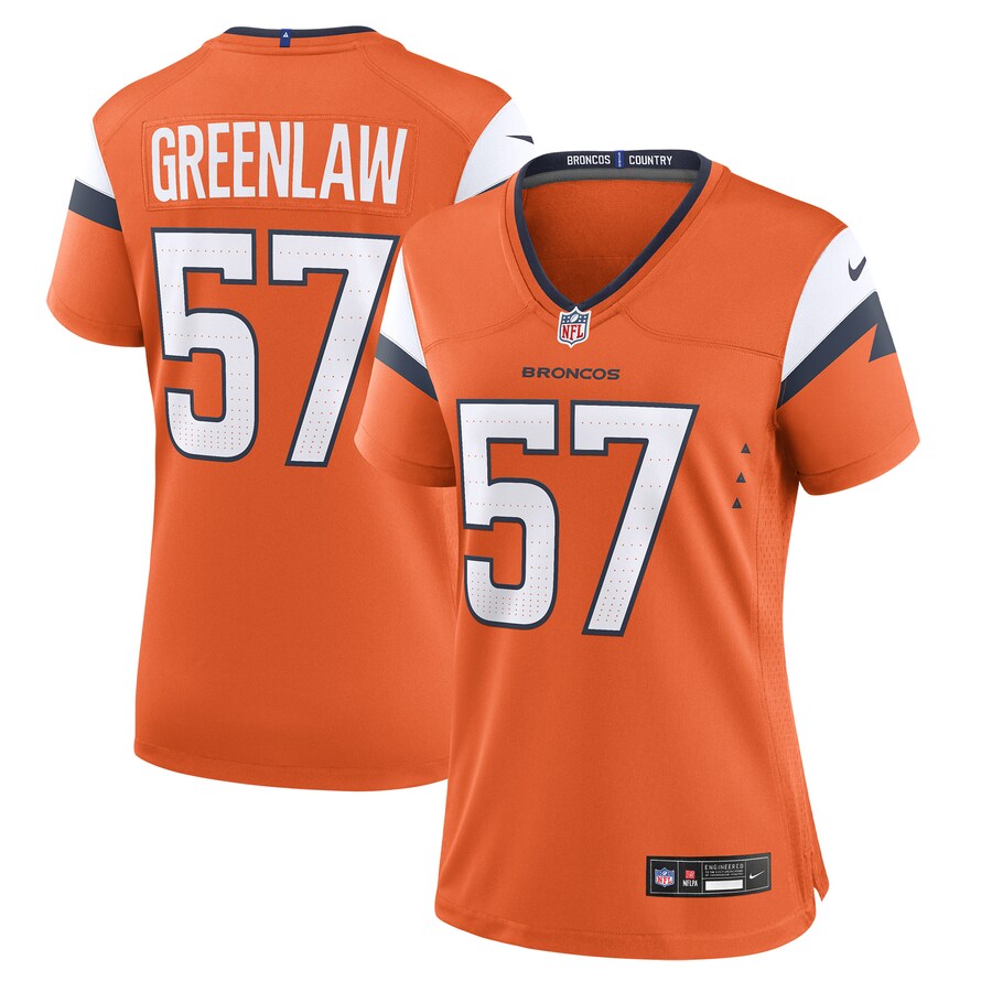 Women's Denver Broncos Dre Greenlaw Nike Orange Team Game Jersey - U-jersey