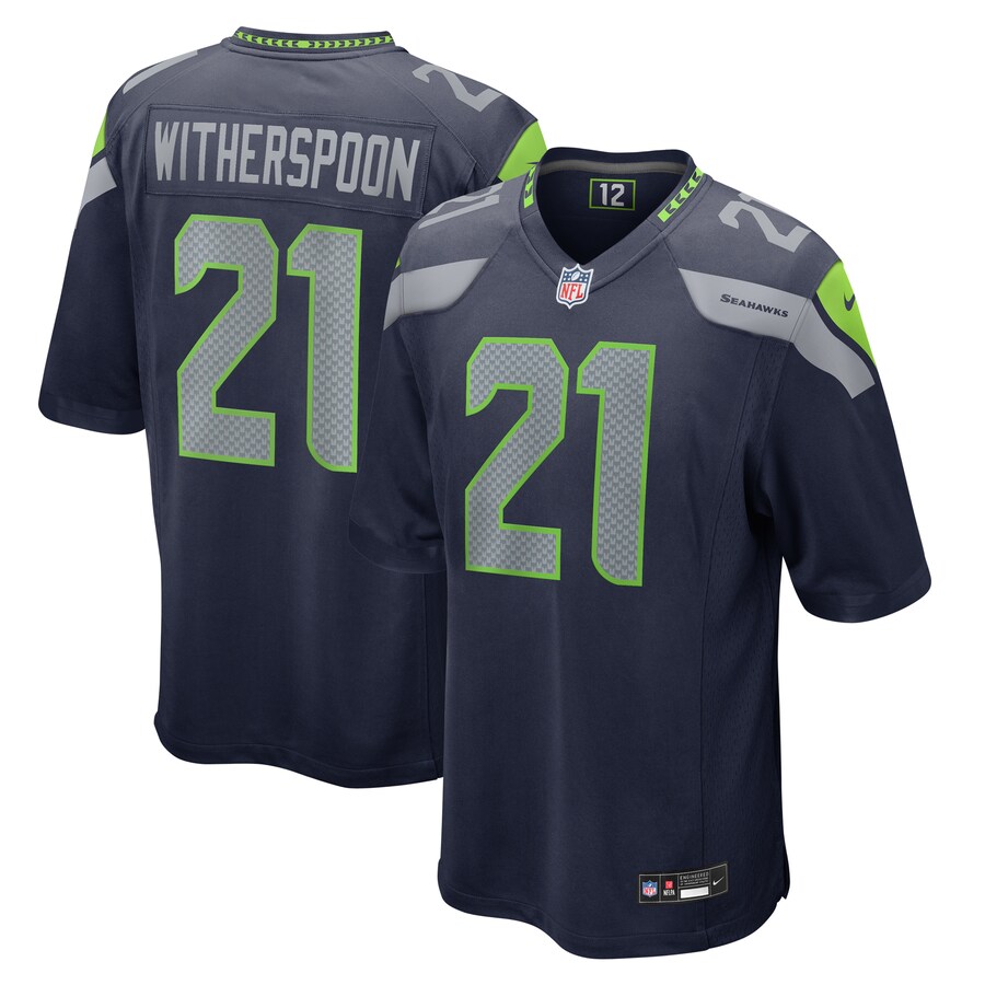 Men's Seattle Seahawks Devon Witherspoon Nike  College Navy  Game Jersey - U-jersey