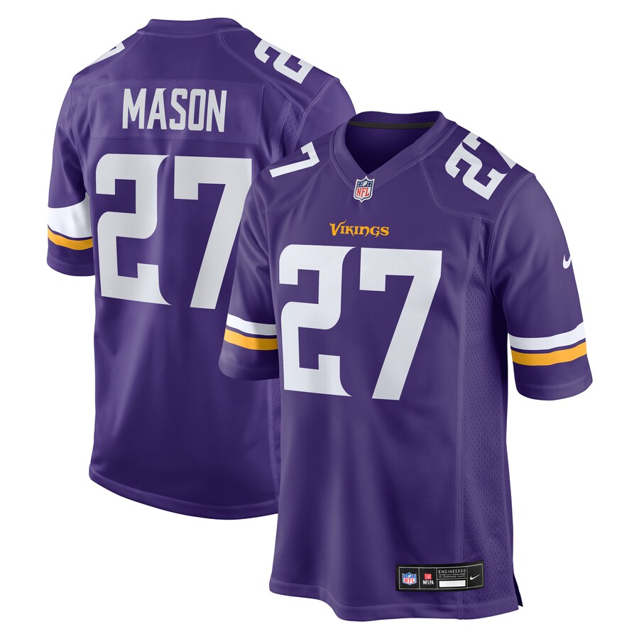 Men's Minnesota Vikings Jordan Mason Nike  Purple Team Game Jersey - U-jersey