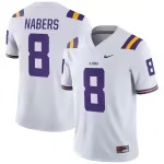 Men's Nike Malik Nabers White LSU Tigers NIL Football Game Jersey - U-jersey