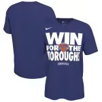 Unisex New York Knicks Nike Rush Blue 2025 NBA Playoffs On-Court Mantra T-Shirt - U-jersey