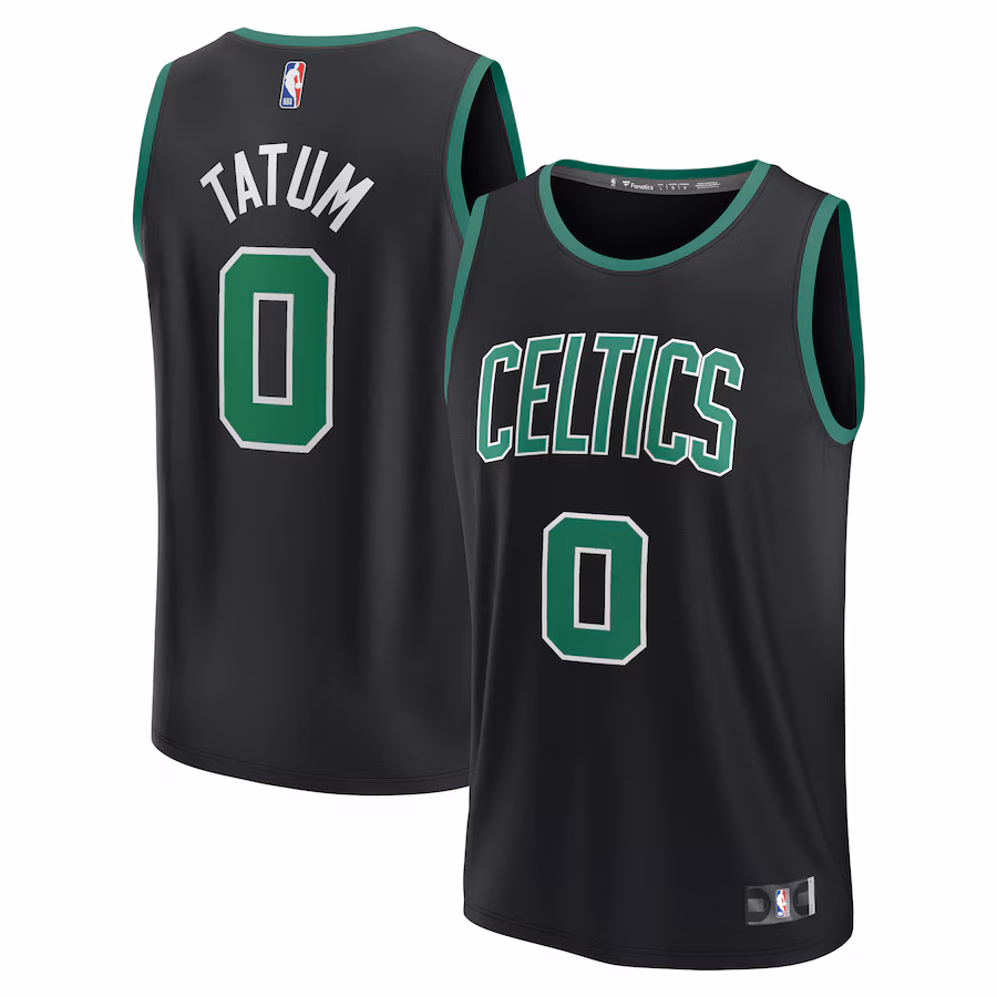 Men's Boston Celtics Jayson Tatum Fanatics Black Fast Break Replica Player Jersey - Statement Edition - U-jersey