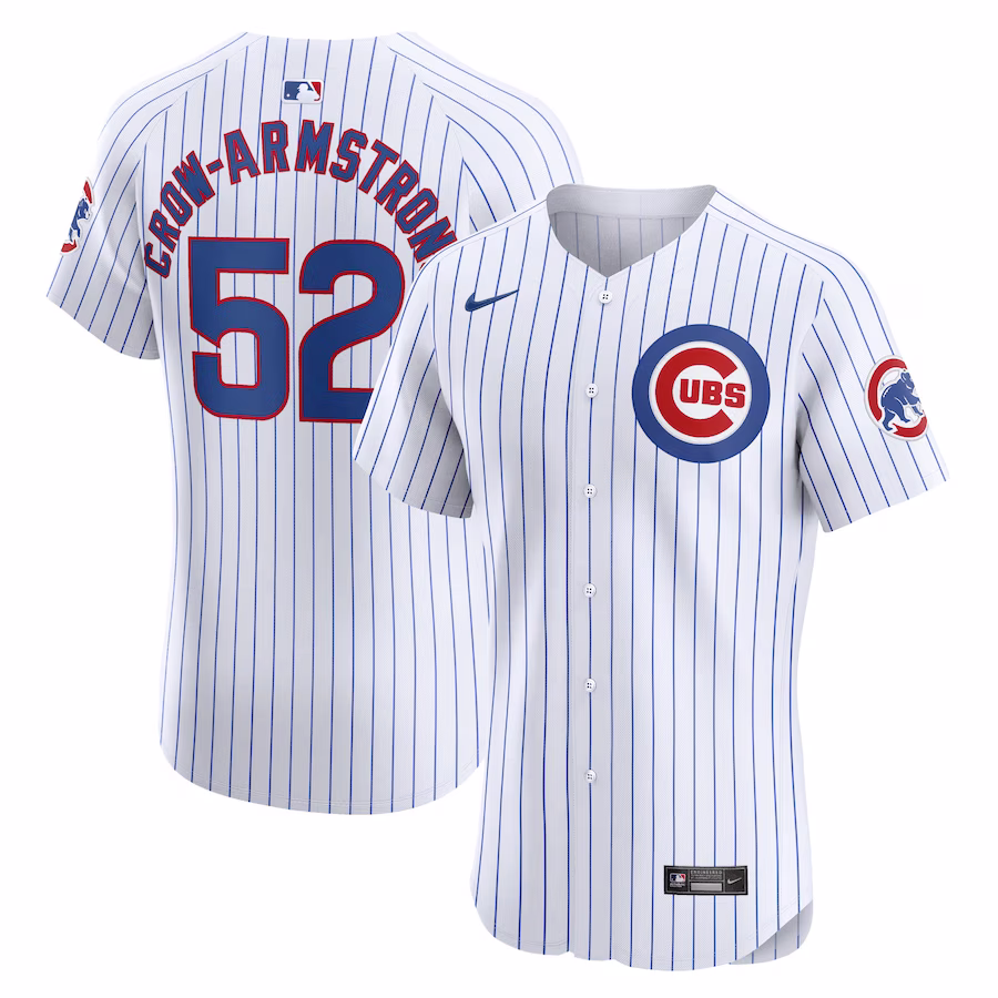 Men's Chicago Cubs Pete Crow-Armstrong Nike White Home Elite Player Jersey - U-jersey