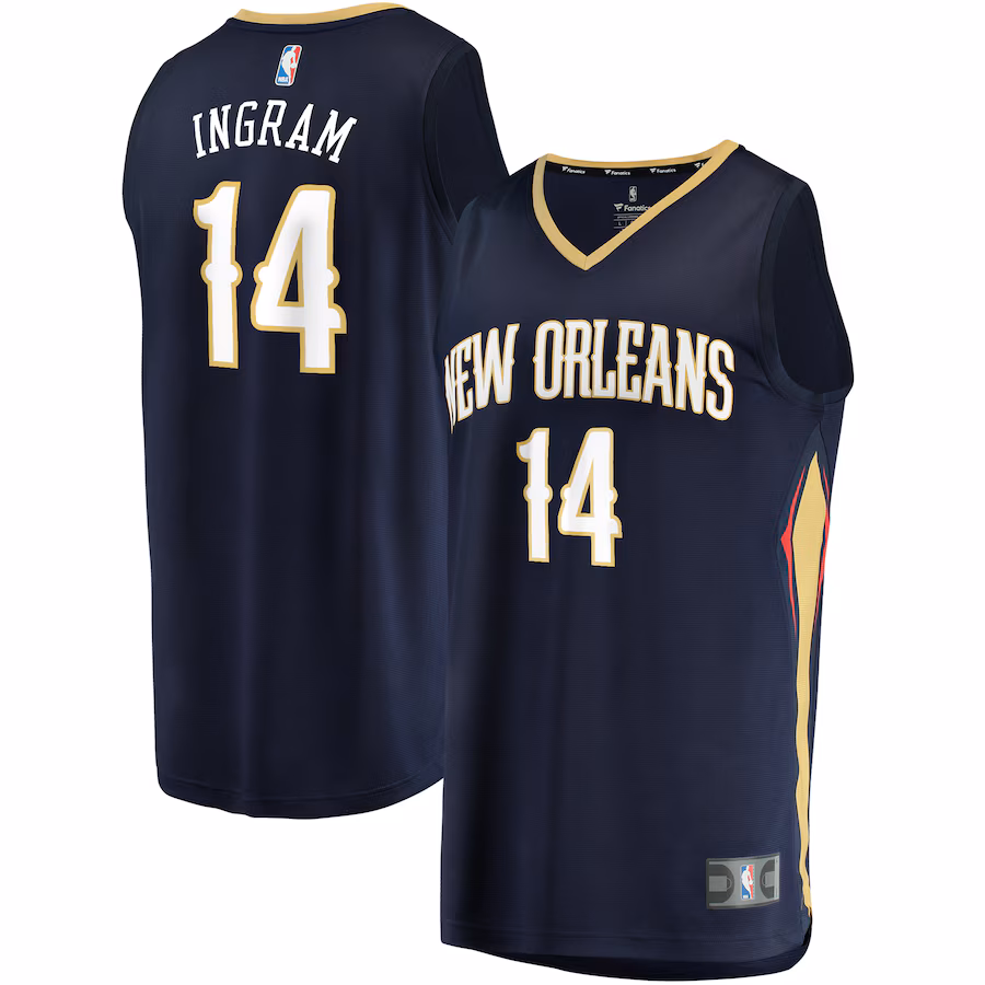 Youth New Orleans Pelicans Brandon Ingram Fanatics Navy Fast Break Replica Jersey - Icon Edition - U-jersey