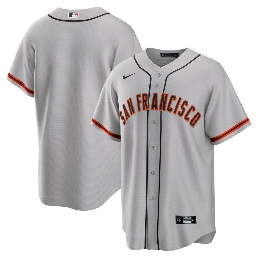 Men's San Francisco Giants Nike Gray Road Replica Team Jersey - U-jersey