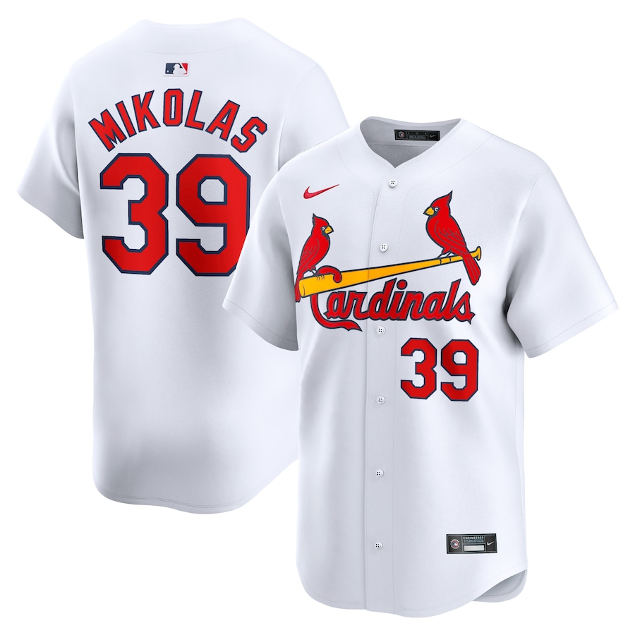 Men's St. Louis Cardinals Miles Mikolas Nike White Home Limited Player Jersey - U-jersey