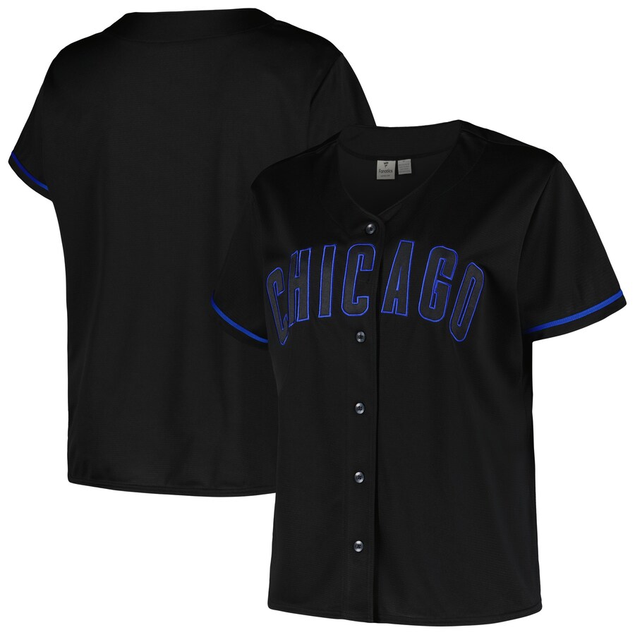 Women's Chicago Cubs Profile Black Plus Size Pop Fashion Jersey - U-jersey