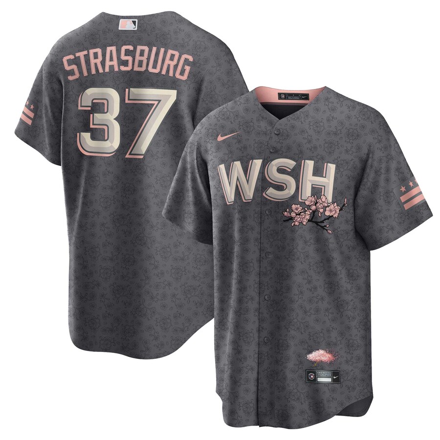 Men's Washington Nationals Stephen Strasburg Nike Gray City Connect Replica Player Jersey - U-jersey