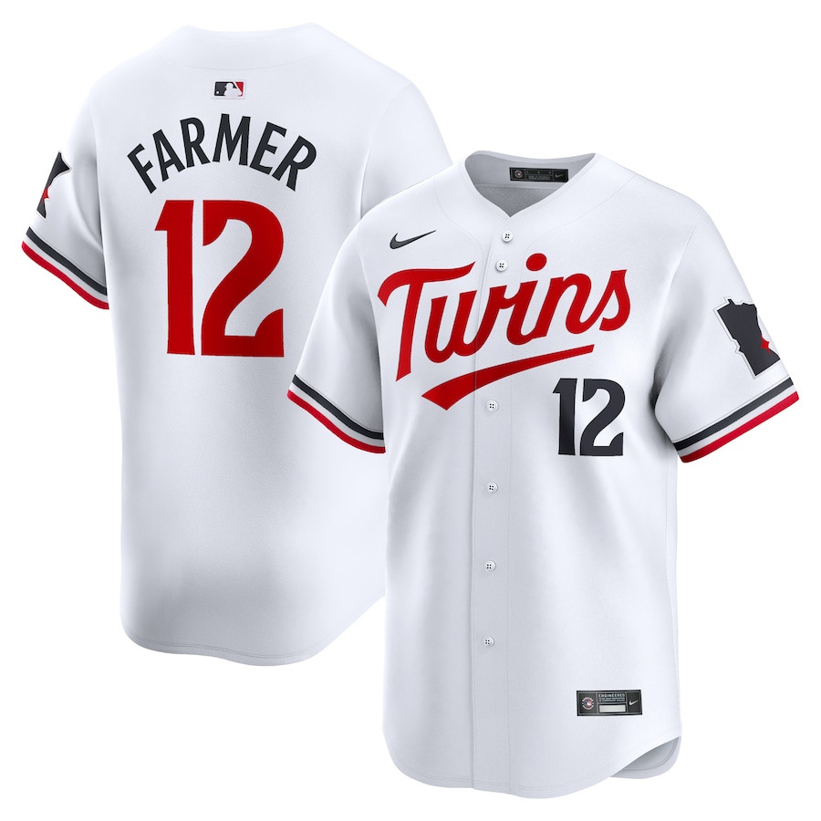Men's Minnesota Twins Kyle Farmer Nike White Home Limited Player Jersey - U-jersey