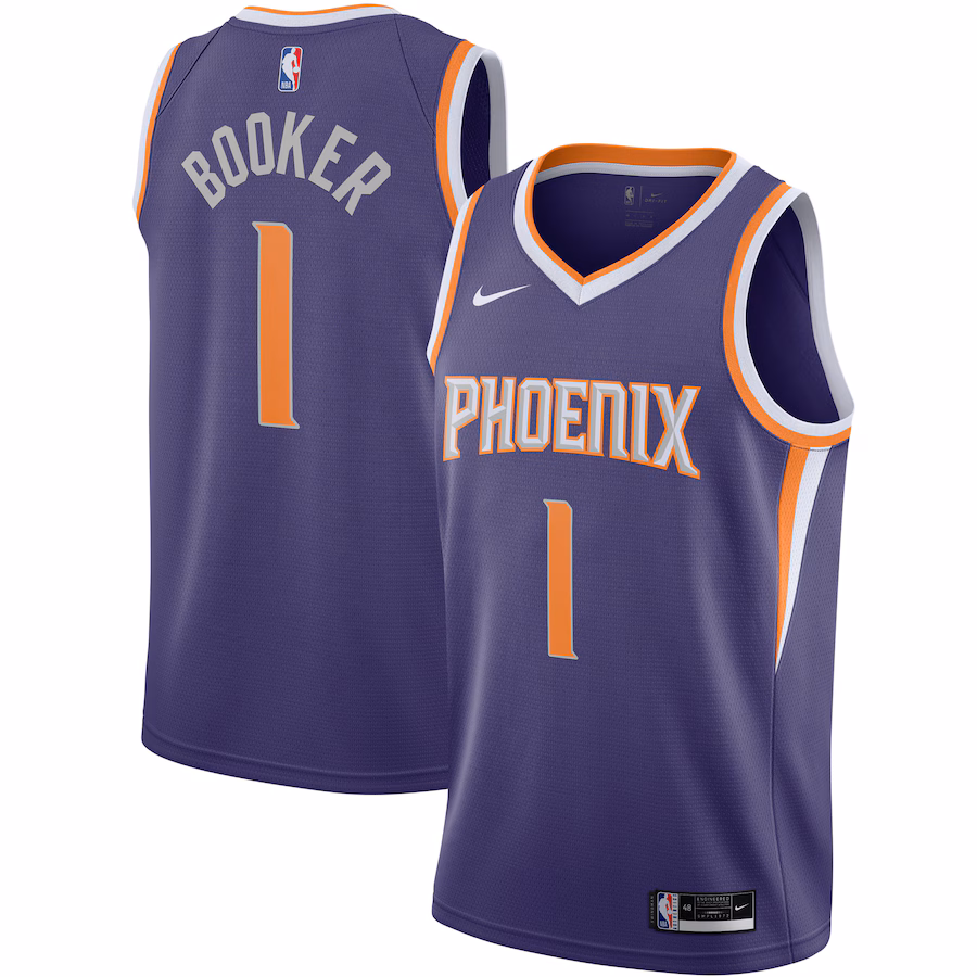 Men's Phoenix Suns Devin Booker Nike Purple 2020/21 Swingman Jersey - Icon Edition - U-jersey