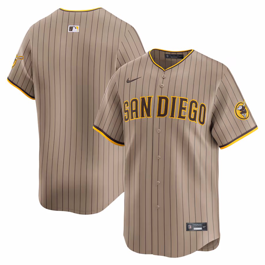 Men's San Diego Padres  Nike Khaki  Alternate Limited Jersey - U-jersey