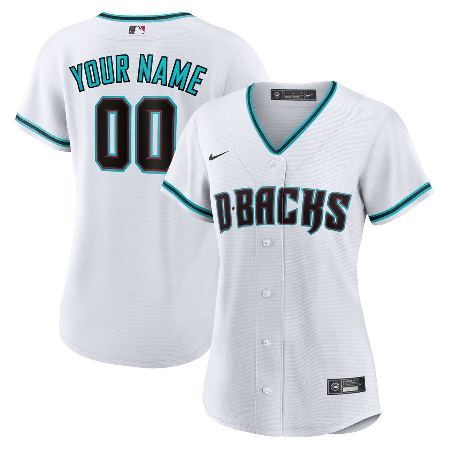 Women's Arizona Diamondbacks Nike White Home Replica Custom Jersey - U-jersey