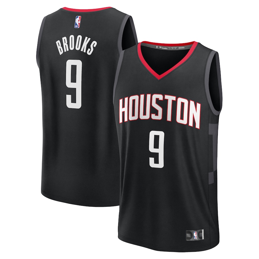 Men's Houston Rockets Dillon Brooks Fanatics Black Fast Break Replica Player Jersey - Statement Edition - U-jersey