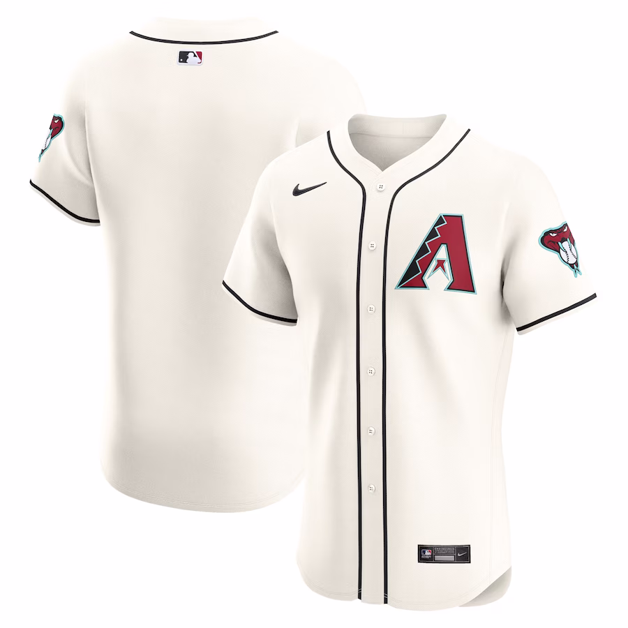 Men's Arizona Diamondbacks  Nike Cream Elite Jersey - U-jersey