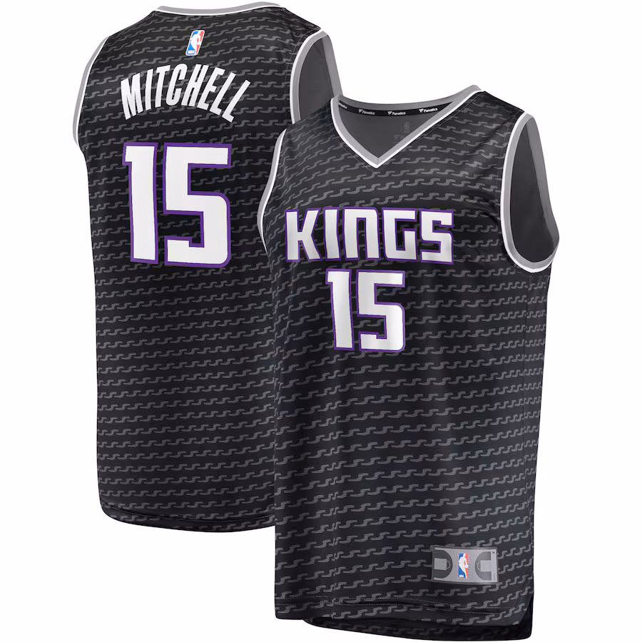 Men's Sacramento Kings Davion Mitchell Fanatics Black Fast Break Replica Player Jersey - Statement Edition - U-jersey