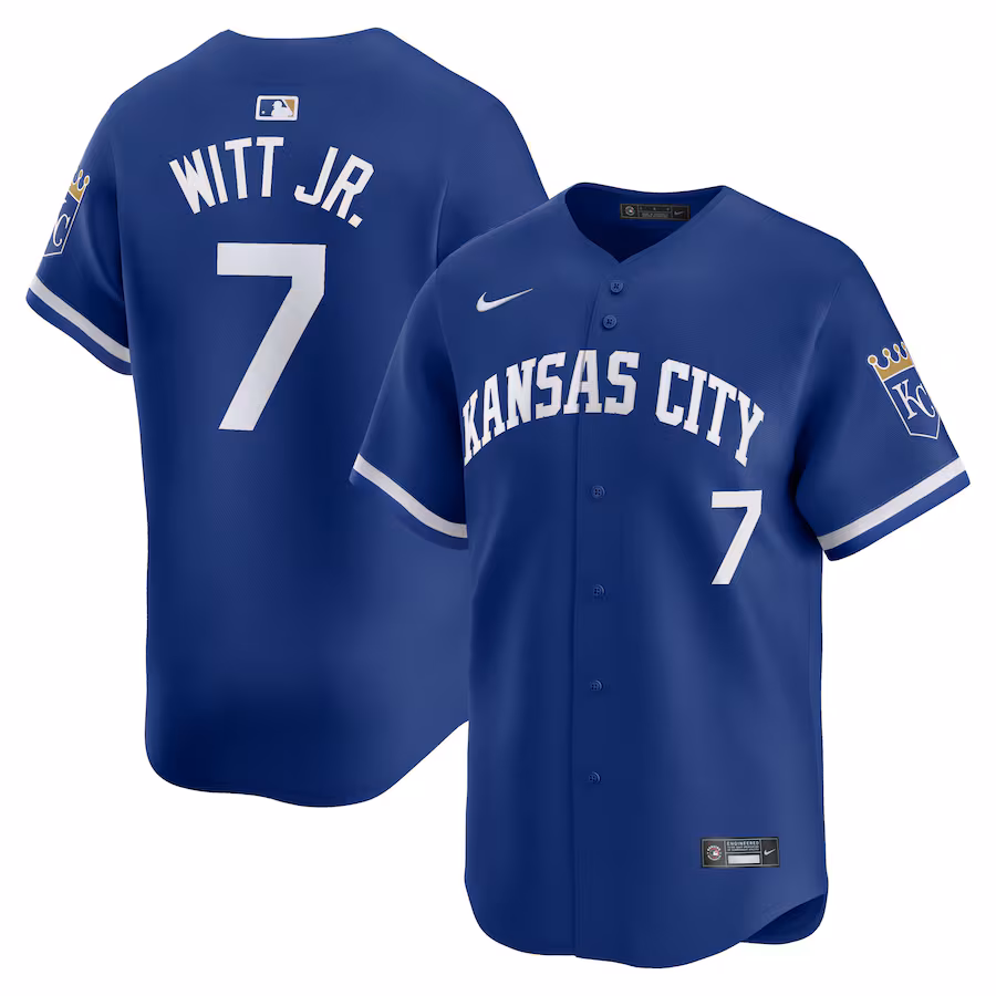 Men's Kansas City Royals Bobby Witt Jr. Nike Royal Alternate Limited Player Jersey - U-jersey