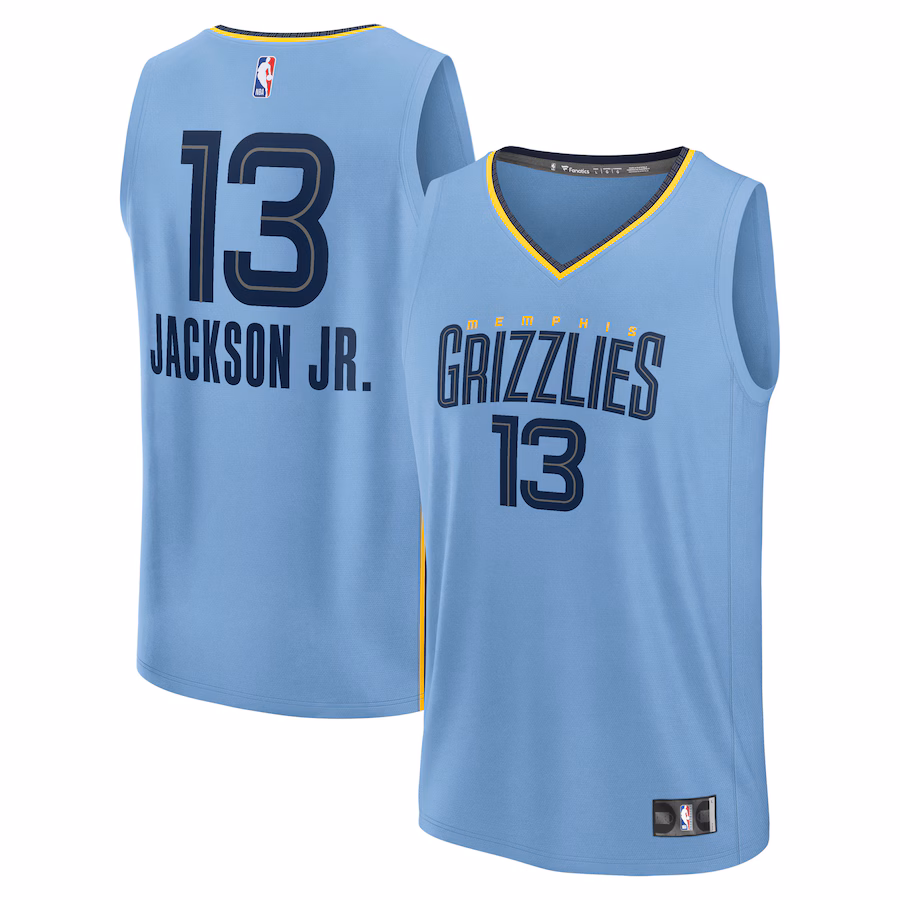 Men's Memphis Grizzlies Jaren Jackson Jr. Fanatics Light Blue Fast Break Replica Player Jersey - Statement Edition - U-jersey