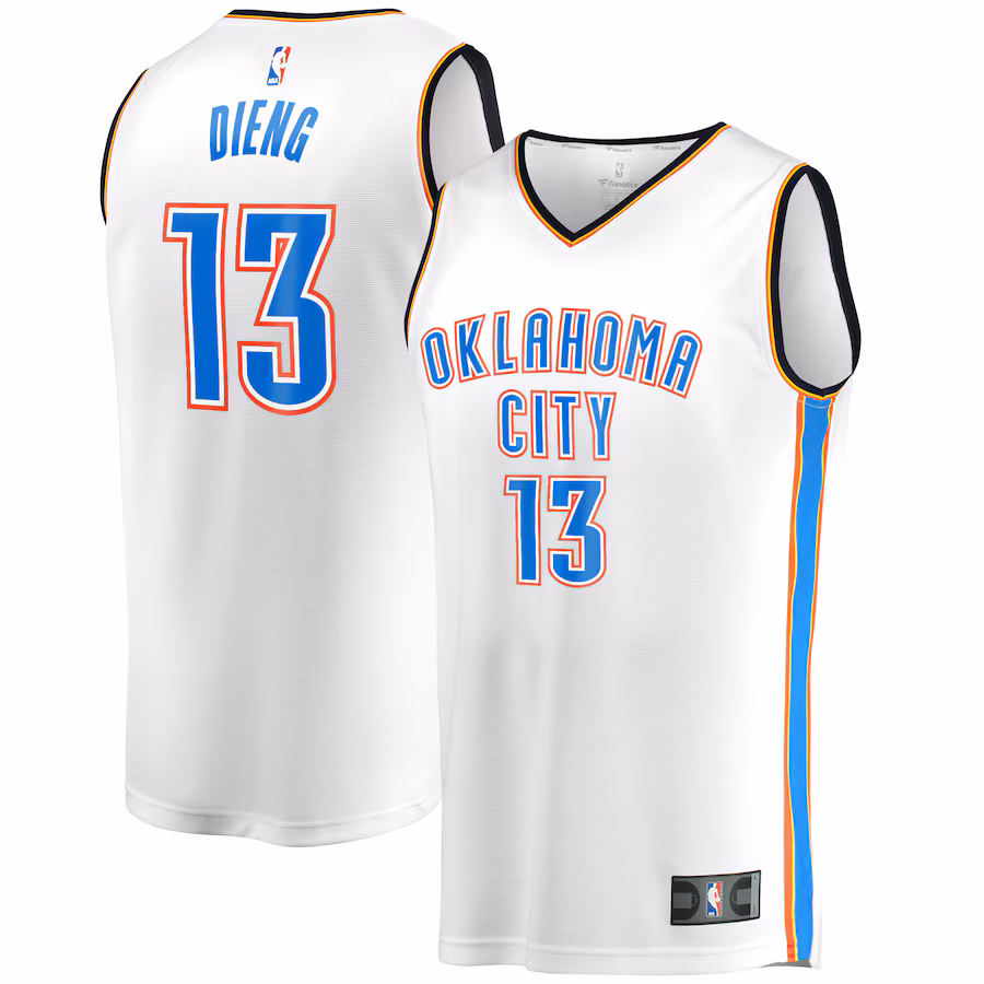 Men's Oklahoma City Thunder Ousmane Dieng Fanatics White Fast Break Player Jersey - Association Edition - U-jersey