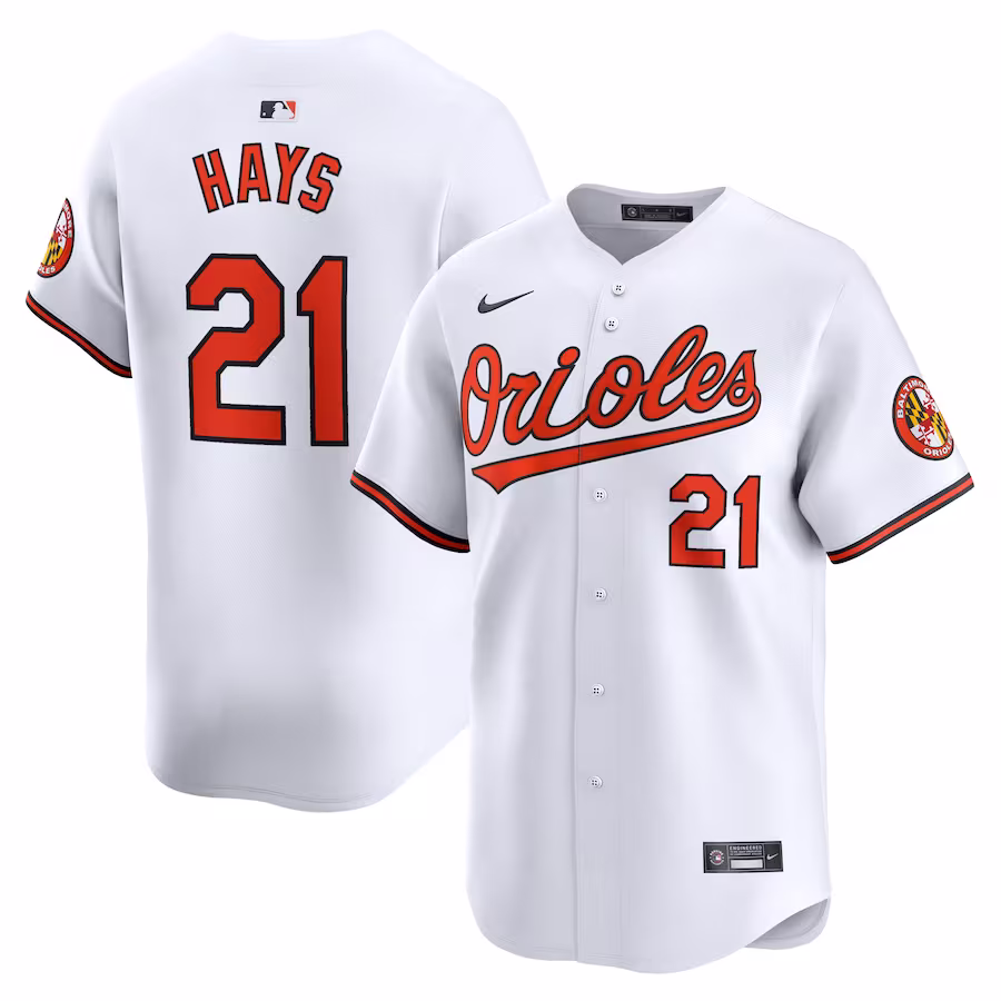Men's Baltimore Orioles Austin Hays Nike White Home Limited Player Jersey - U-jersey