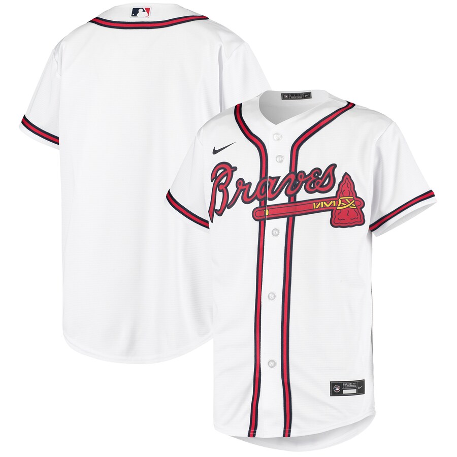 Youth Atlanta Braves Nike White Home Replica Team Jersey - U-jersey