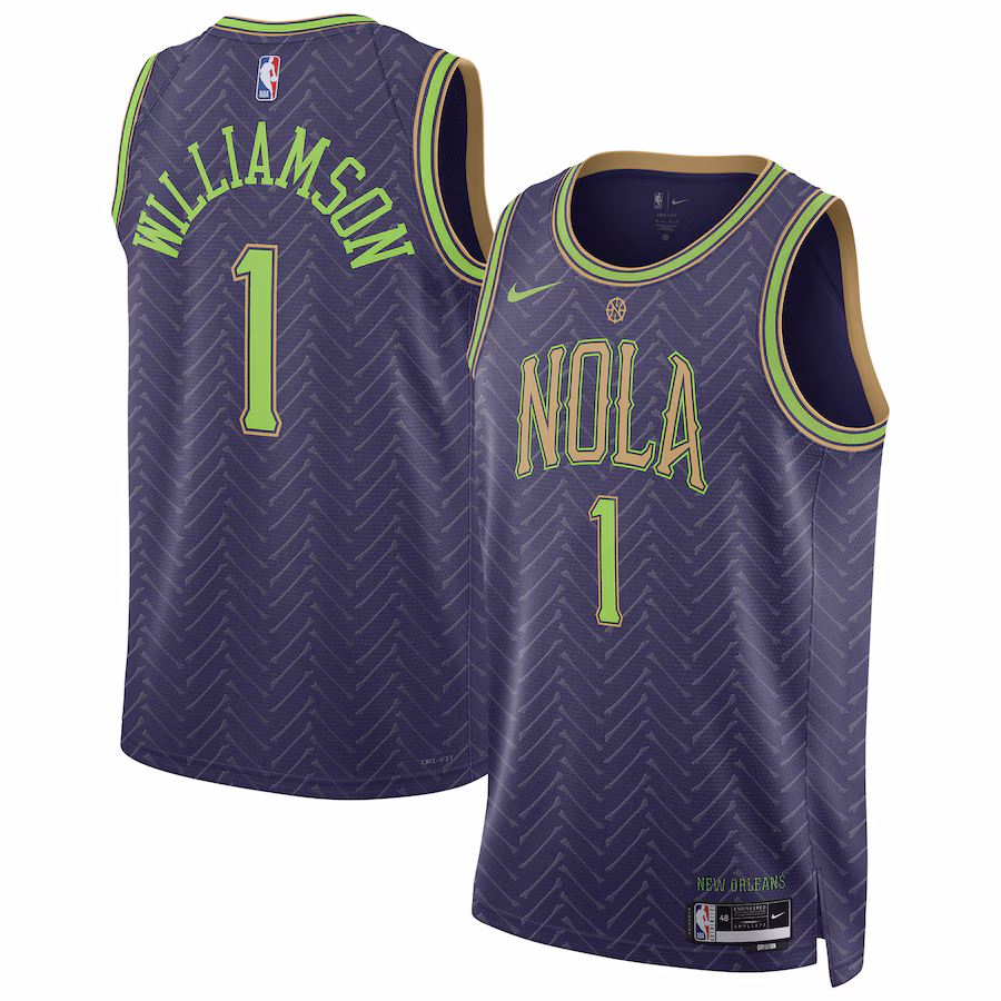 Unisex New Orleans Pelicans Zion Williamson Nike Purple 2024/25 Swingman Player Jersey - City Edition - U-jersey