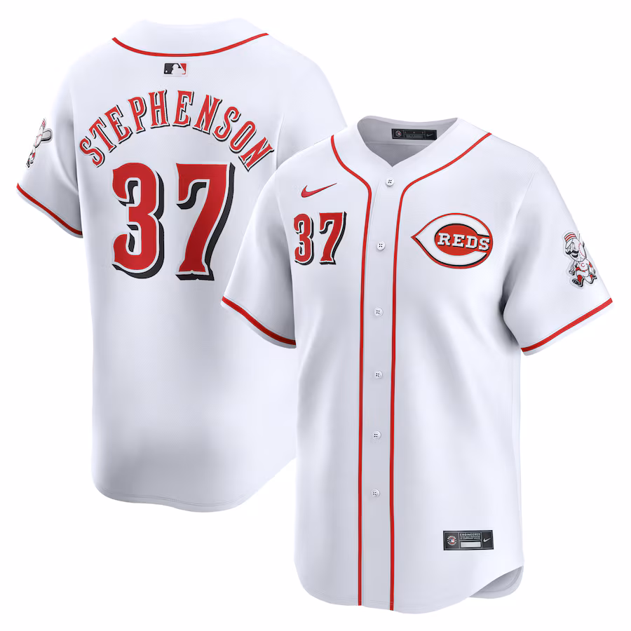 Men's Cincinnati Reds Tyler Stephenson Nike White Home Limited Player Jersey - U-jersey