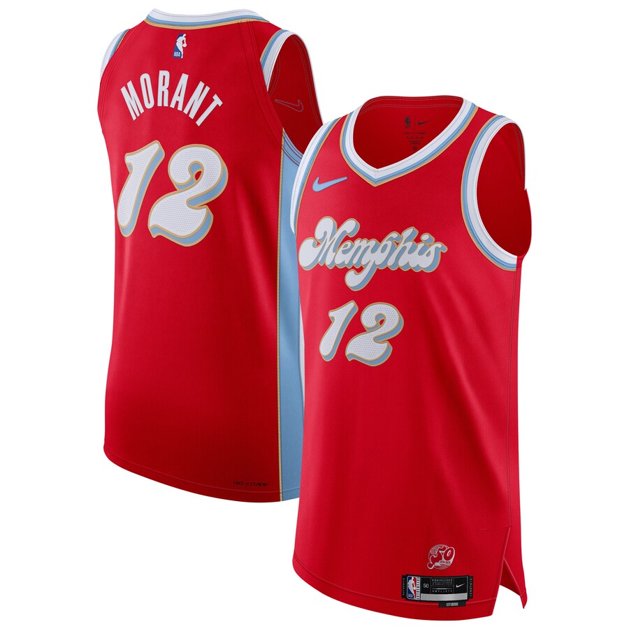 Men's Memphis Grizzlies Ja Morant Nike Red 2024/25 Authentic Player Jersey - City Edition - U-jersey