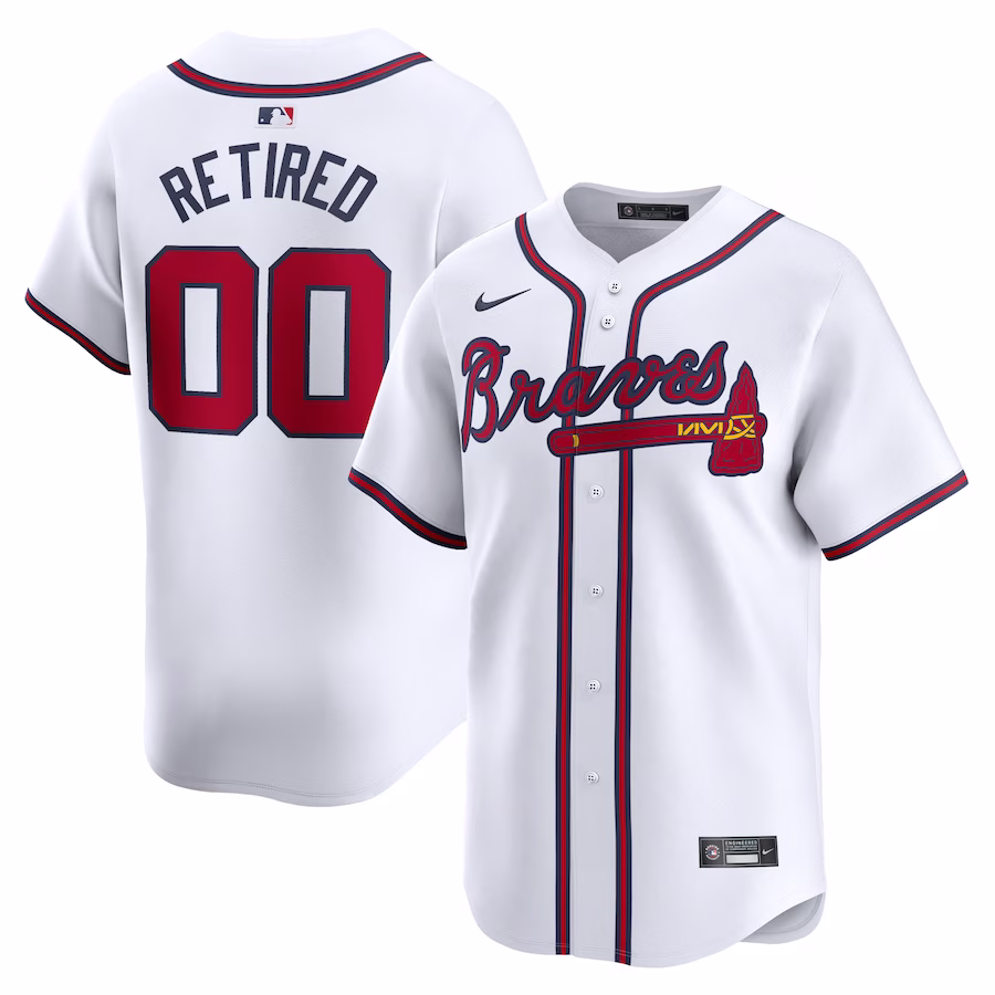 Men's Atlanta Braves Nike White Home Limited Pick-A-Player Retired Roster Jersey - U-jersey