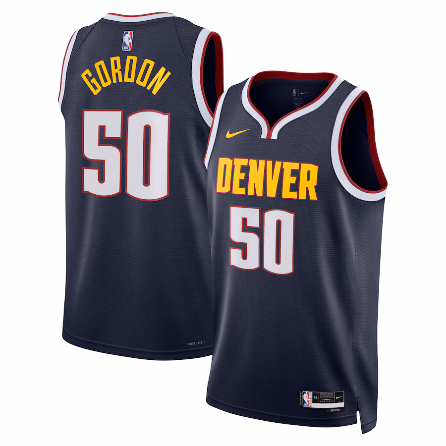Unisex Denver Nuggets Aaron Gordon Nike Navy Swingman Replica Jersey - Icon Edition - U-jersey