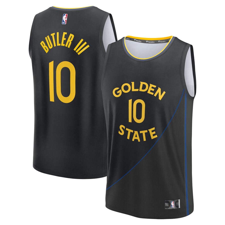 Men's Golden State Warriors Jimmy Butler III Fanatics Black Fast Break Replica Player Jersey - Statement Edition - U-jersey
